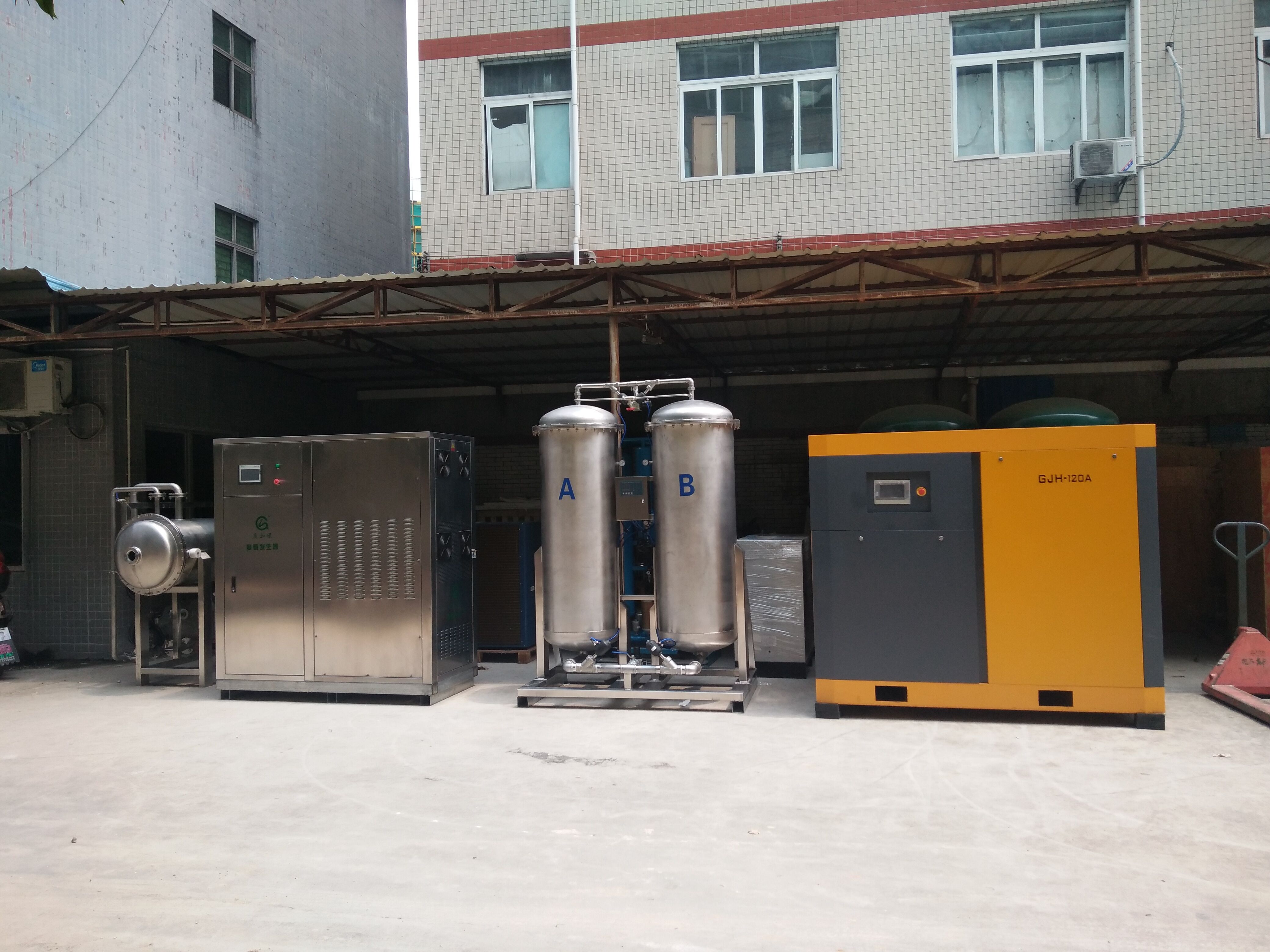 佳環(huán)8月份，出貨一套5KG氧氣源臭氧發(fā)生器應用于洗滌廢水回水處理